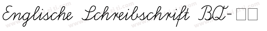 Englische Schreibschrift BQ字体转换